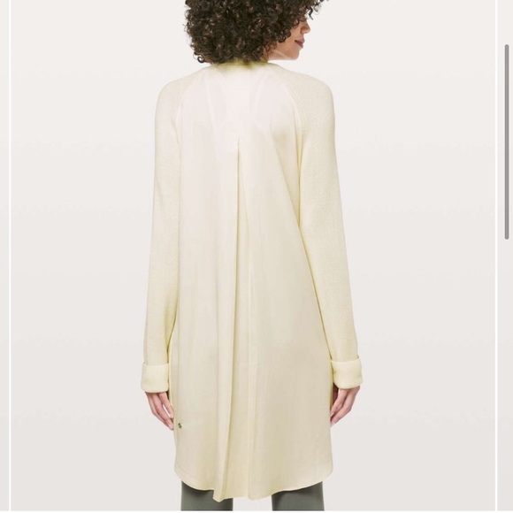 LULULEMON Still at Ease Wrap Sweater Cream 6